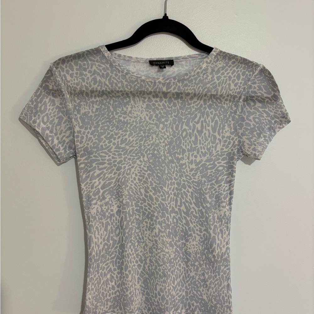 Dynamite Mesh Leopard Print Women's Top